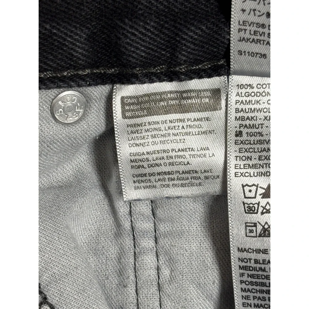 Levis 550 Relaxed‎ Fit Jeans Mens 34x30 Washed Black Tapered Leg 00550-0260